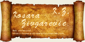 Kosara Zivgarević vizit kartica